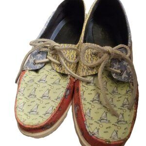 Sperry x Vineyard Vines Heritage Patchwork Boat Shoes - Women's Size 8.5